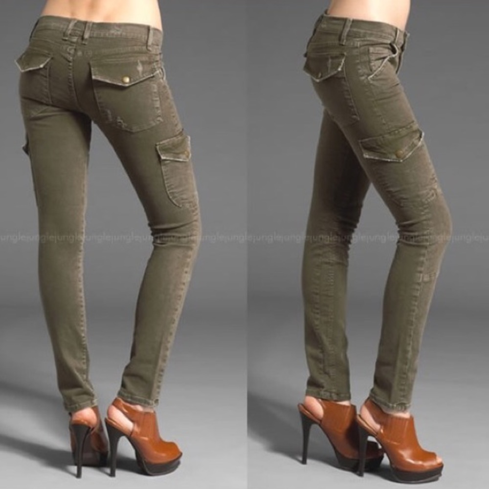 Current/Elliott The Skinny Cargo in Combat Green